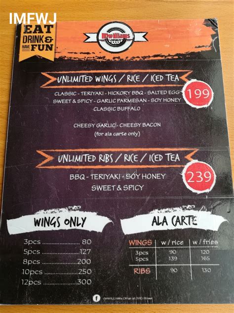 MWILLIAMS DINER: Unli Wings and Unli Ribs in Makati.